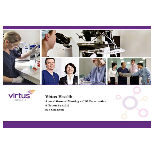 Virtus Health AGM 2013 CEO presentation 