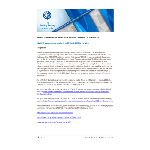 COVID-19 FSA response