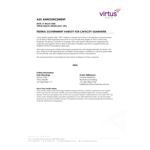 Federal government viability for capacity guarantee