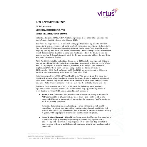 VRT liquidity update