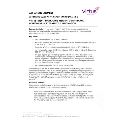 067-VRT-ASX-1H22 Result Announcement - FINAL.pdf