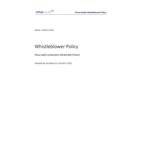 Virtus Health Limited Whistleblower Policy 16 March 2022.pdf