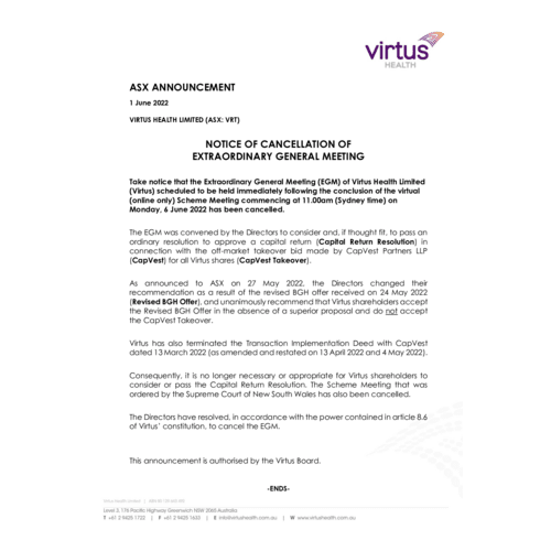 095-VRT-ASX Announcement - Notice of Cancellation of EGM 1 June 2022.pdf