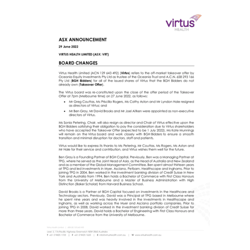 103-VRT-ASX Announcement - Board changes 29 June 2022.pdf